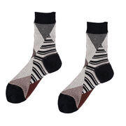 Geometric patterned socks